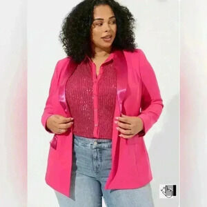 Torrid-Brand Studio Refined Crepe Satin Lapel Blazer